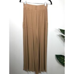 Vada Winter x Maverick Womens Pants Wide Leg Tan Casual Lounge Boho Minimalist